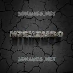 ntshembo in Cracked Stone style - 3D name wallpaper