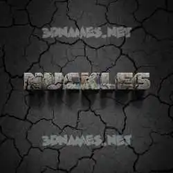nuckles in Cracked Stone style - 3D name wallpaper