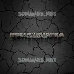 nuclearpanda in Cracked Stone style - 3D name wallpaper