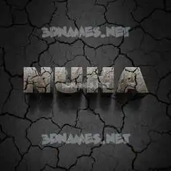nuha in Cracked Stone style - 3D name wallpaper