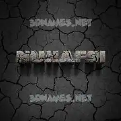 nuhafsi in Cracked Stone style - 3D name wallpaper