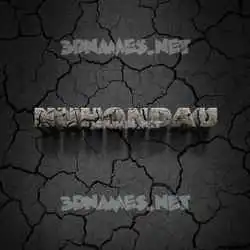nuhondau in Cracked Stone style - 3D name wallpaper