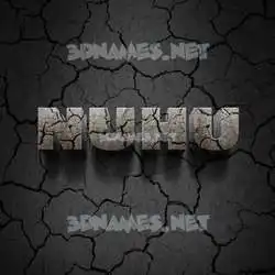 nuhu in Cracked Stone style - 3D name wallpaper