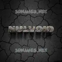 nulvoid in Cracked Stone style - 3D name wallpaper