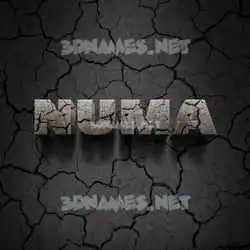 numa in Cracked Stone style - 3D name wallpaper
