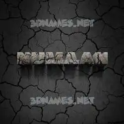 numaan in Cracked Stone style - 3D name wallpaper