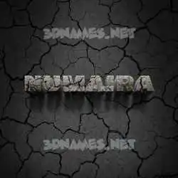 numaira in Cracked Stone style - 3D name wallpaper