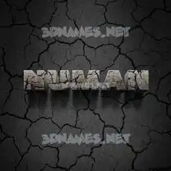 numan in Cracked Stone style - 3D name wallpaper