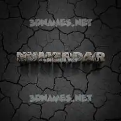 numerdar in Cracked Stone style - 3D name wallpaper