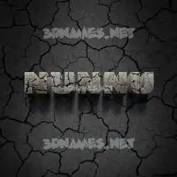 nunnu in Cracked Stone style - 3D name wallpaper