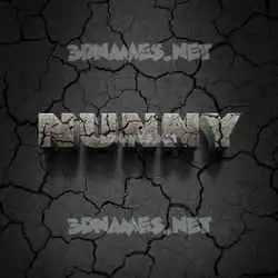 nunny in Cracked Stone style - 3D name wallpaper