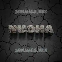 nuoha in Cracked Stone style - 3D name wallpaper