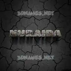 nuraida in Cracked Stone style - 3D name wallpaper