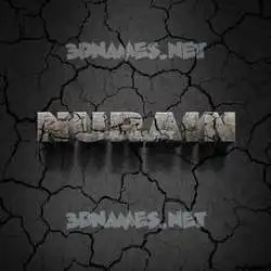 nurain in Cracked Stone style - 3D name wallpaper