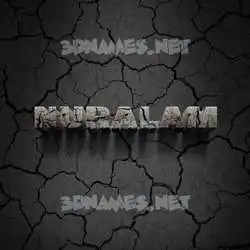 nuralam in Cracked Stone style - 3D name wallpaper