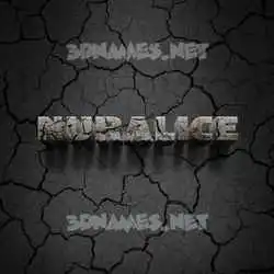nuralice in Cracked Stone style - 3D name wallpaper