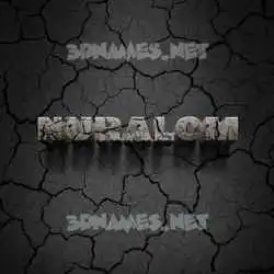 nuralom in Cracked Stone style - 3D name wallpaper
