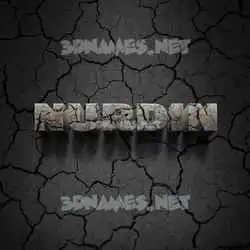 nurdin in Cracked Stone style - 3D name wallpaper
