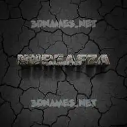 nureafza in Cracked Stone style - 3D name wallpaper