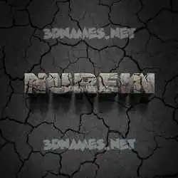 nurein in Cracked Stone style - 3D name wallpaper