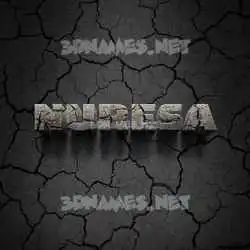 nuresa in Cracked Stone style - 3D name wallpaper