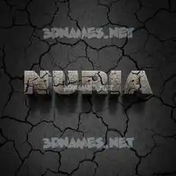 nuria in Cracked Stone style - 3D name wallpaper