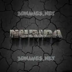 nurida in Cracked Stone style - 3D name wallpaper