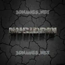 nuriddin in Cracked Stone style - 3D name wallpaper