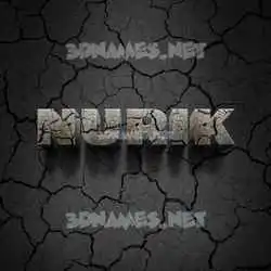nurik in Cracked Stone style - 3D name wallpaper