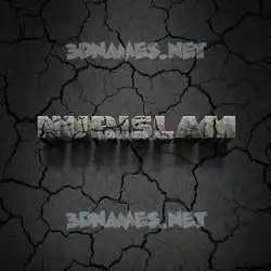 nurislam in Cracked Stone style - 3D name wallpaper
