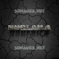 nurlaila in Cracked Stone style - 3D name wallpaper