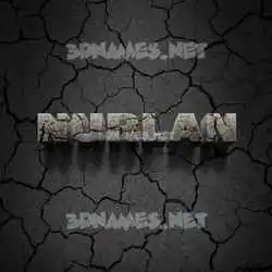 nurlan in Cracked Stone style - 3D name wallpaper