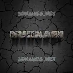 nurnabi in Cracked Stone style - 3D name wallpaper