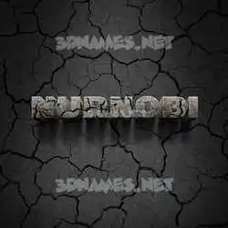 nurnobi in Cracked Stone style - 3D name wallpaper