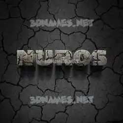 nuros in Cracked Stone style - 3D name wallpaper