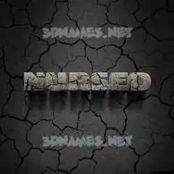 nursed in Cracked Stone style - 3D name wallpaper