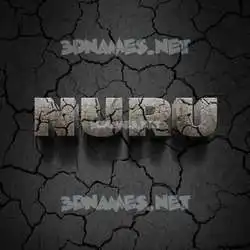 nuru in Cracked Stone style - 3D name wallpaper