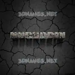 nuruddin in Cracked Stone style - 3D name wallpaper