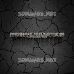 nurulhidayah in Cracked Stone style - 3D name wallpaper