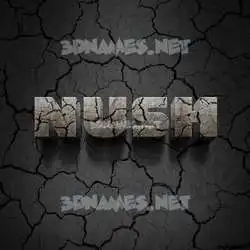 nush in Cracked Stone style - 3D name wallpaper