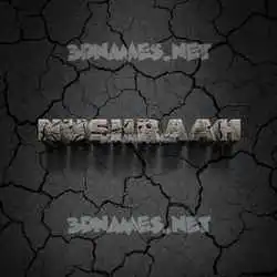 nushraah in Cracked Stone style - 3D name wallpaper