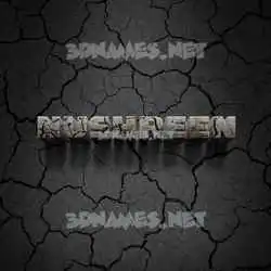 nushreen in Cracked Stone style - 3D name wallpaper