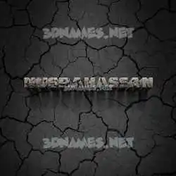 nusrahassan in Cracked Stone style - 3D name wallpaper