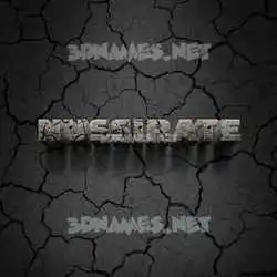 nussirate in Cracked Stone style - 3D name wallpaper