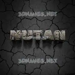 nutan in Cracked Stone style - 3D name wallpaper