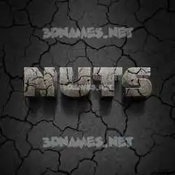 nuts in Cracked Stone style - 3D name wallpaper