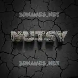 nutsy in Cracked Stone style - 3D name wallpaper