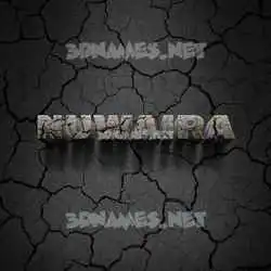 nuwaira in Cracked Stone style - 3D name wallpaper