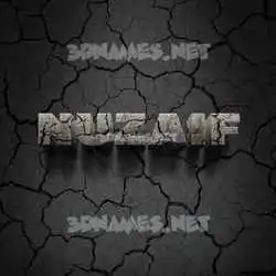 nuzaif in Cracked Stone style - 3D name wallpaper