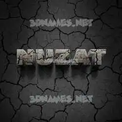 nuzat in Cracked Stone style - 3D name wallpaper